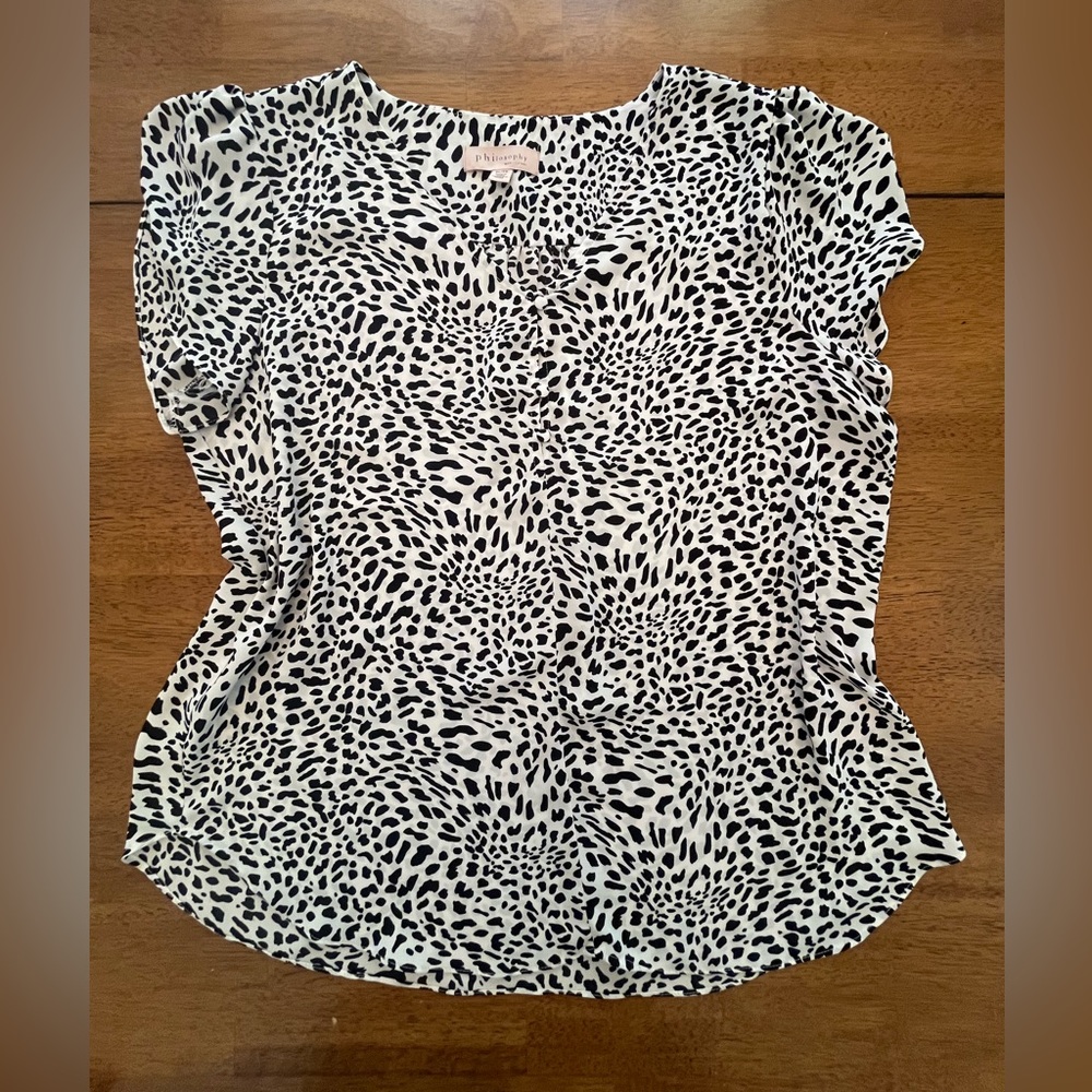 Philosophy Animal Print Blouse